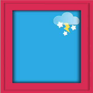 Template mit Wettericon f&uuml;r den Tag, Wolke, Schnee, Blitz