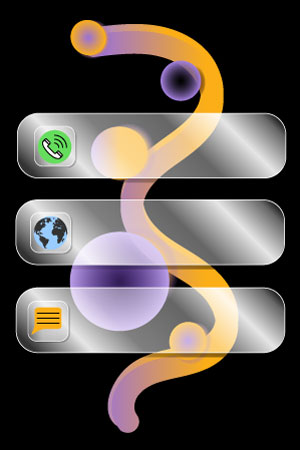 abstrakte Vorlage mit social Media Icons