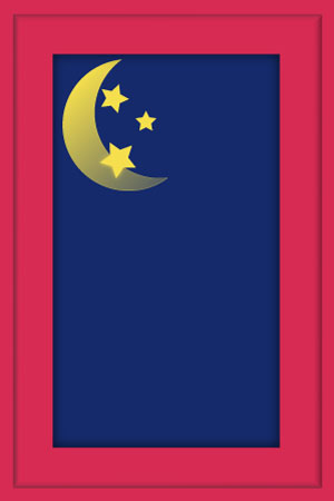 Template mit Wettersymbol f&uuml;r die Nacht, Mond und Sterne