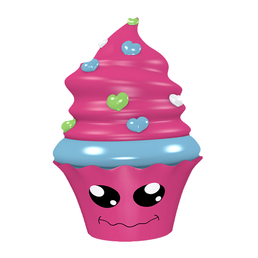 lustiger Sticker f&uuml;r deinen Messenger als verwirrter Cupcake.