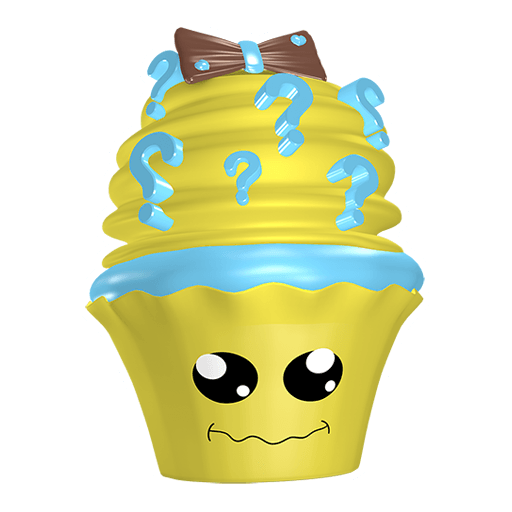 lustiger fragender Cupcake Sticker 