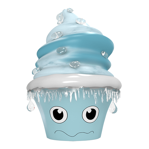 Cupcake Sticker der friert