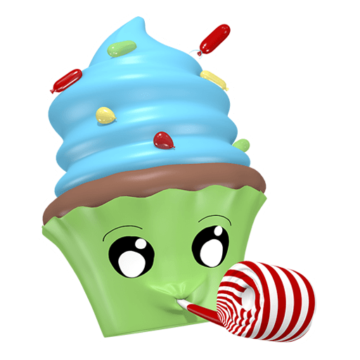Cupcake Sticker mit Tr�te