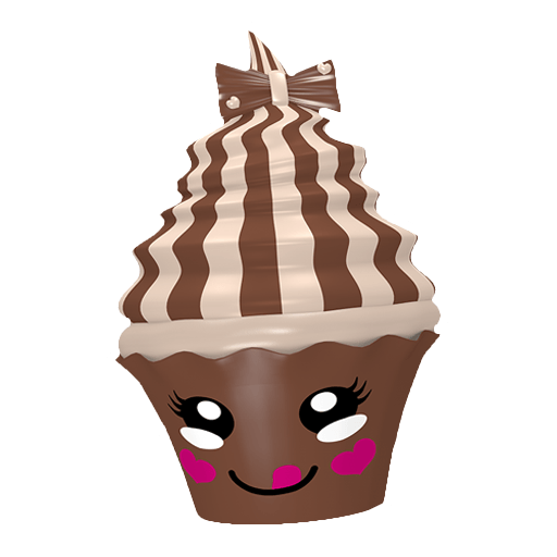 naschender Schoko Sticker als Cupcake