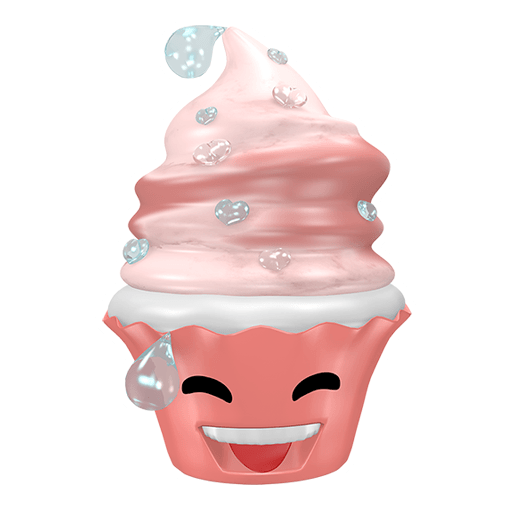 Wasser schwitzender Cupcake Sticker
