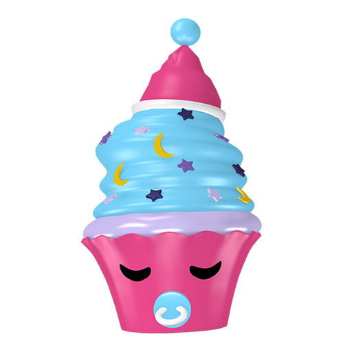 schlafender Sticker mit Schnuller und Schlafm&uuml;tze