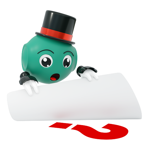 lustige Robot Figur findet unter dem Boden ein Fragezeichen