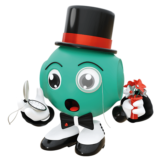 lustige Figur verpasst ein Date