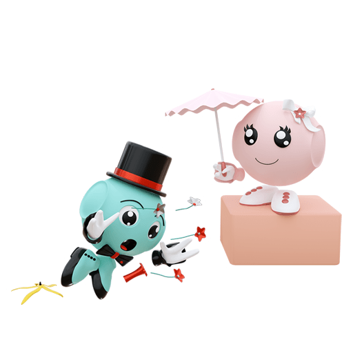 Er rutscht vor ihr auf einer Bananenschale aus