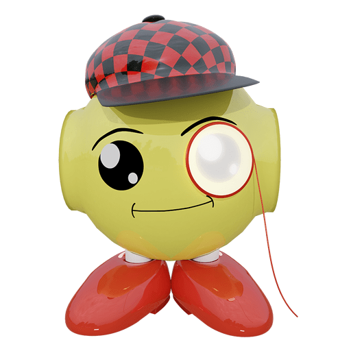 kleiner Roboter im sherlock holmes Stil