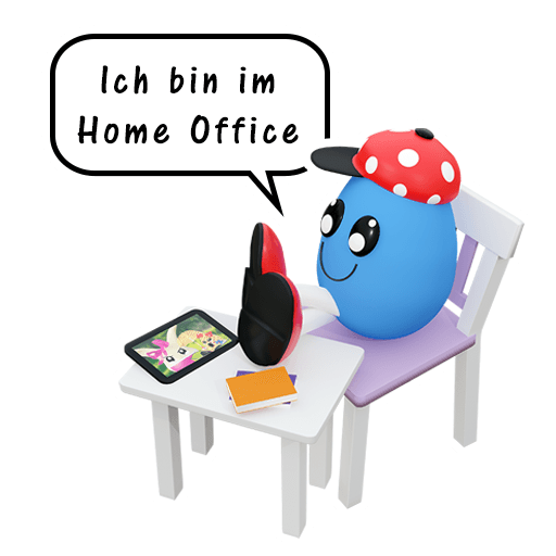 Osterei im Homeoffice - lustiger Sticker 