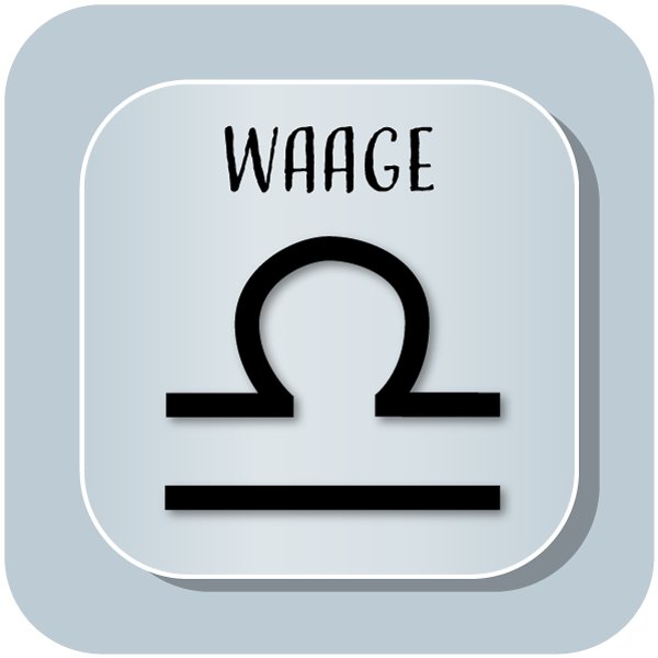 Sternzeichen Waage Sticker, k&uuml;nstlerische Darstellung