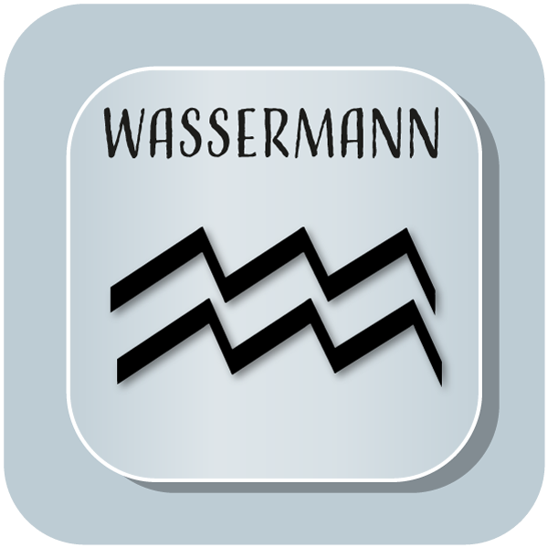 Sternzeichen Wassermann Sticker, k&uuml;nstlerische Darstellung