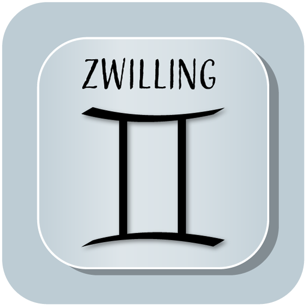 Sternzeichen Zwillinge Sticker, k&uuml;nstlerische Darstellung